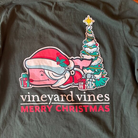 Vineyard Vines Women's Mrs. Claus Christmas Whale Long Sleeve Tee Size 2XL XXL - Picture 7 of 9